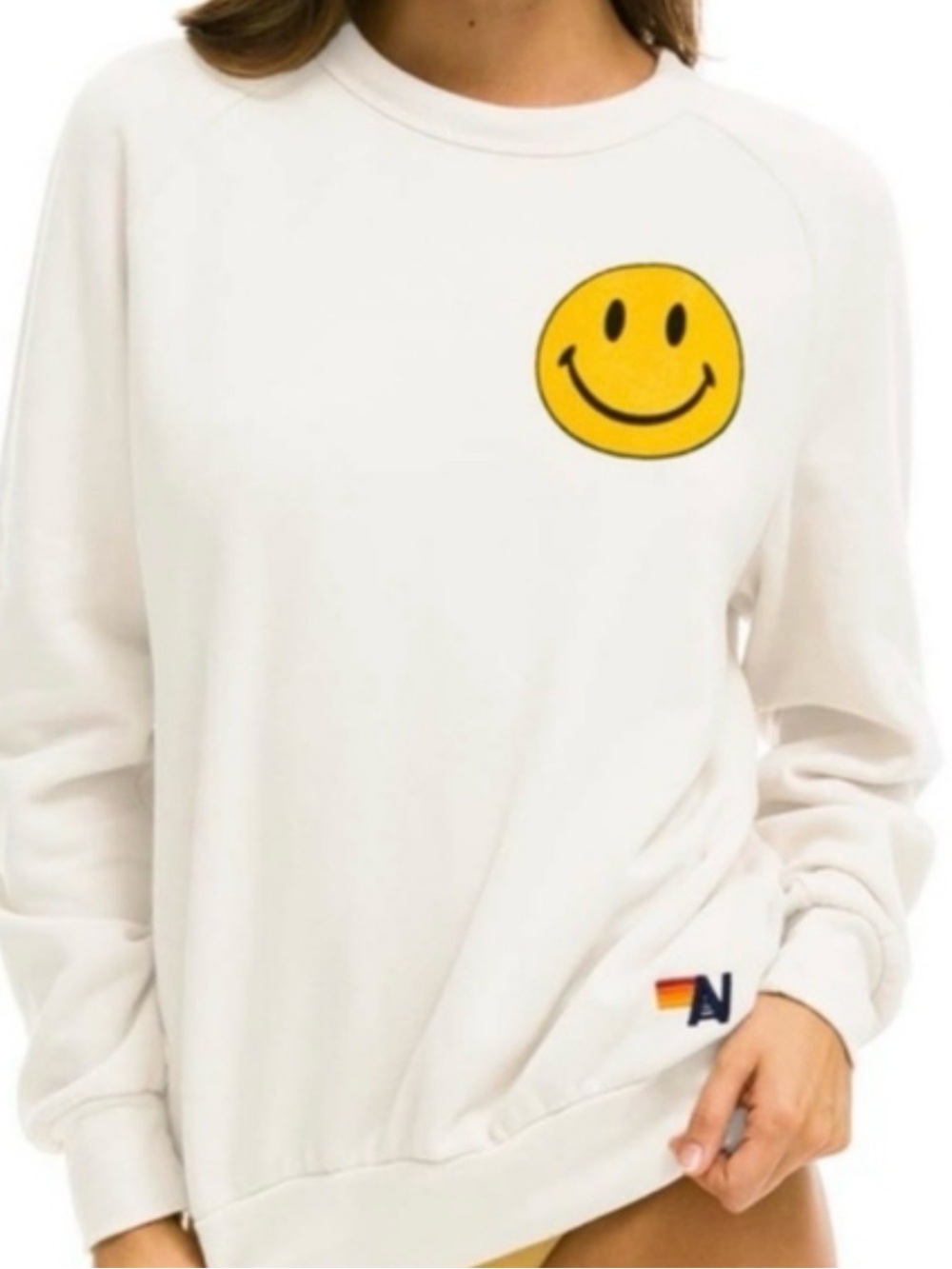 Aviator Nation Smiley Patch Crewneck